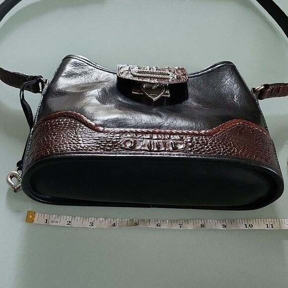 Brighton Black and Brown Shoulder Bag - Picture 11 of 14